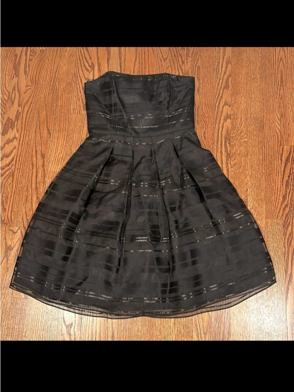 White House Black Market Strapless Black Dress